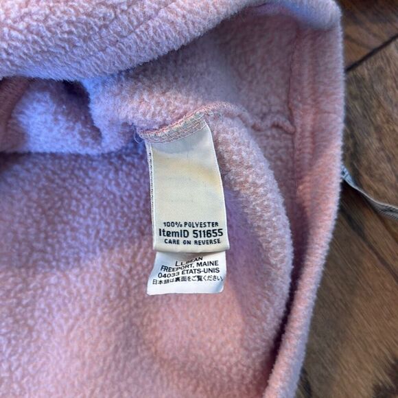 L.L. Bean Katahdin pink quarter zip hooded fleece M - Picture 7 of 10